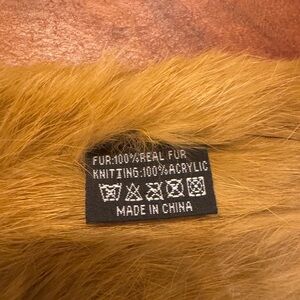 Real fur scarf - Brown